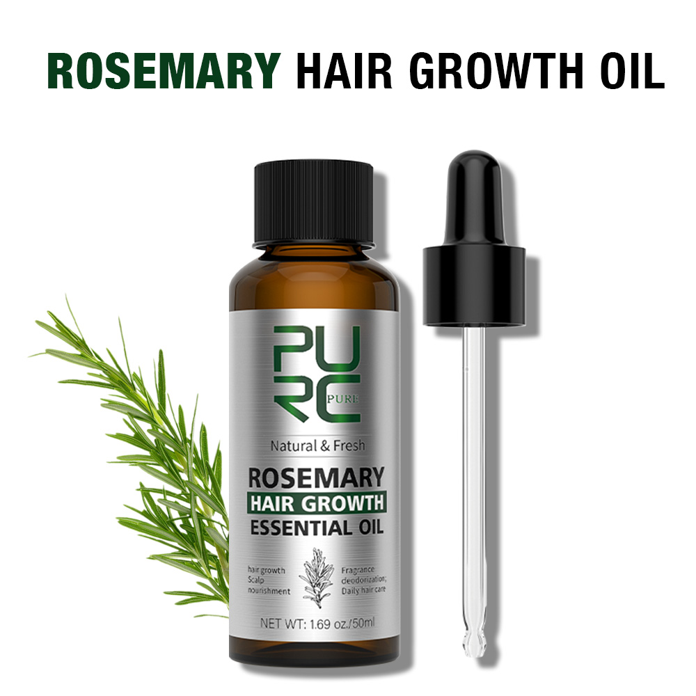 Hair Care Essential Oil Atomizing - PURC น้ํามันโรสแมรี่สําหรับผมผู้ชายผู้หญิงหนังศีรษะ Anti Hair Loss Essential