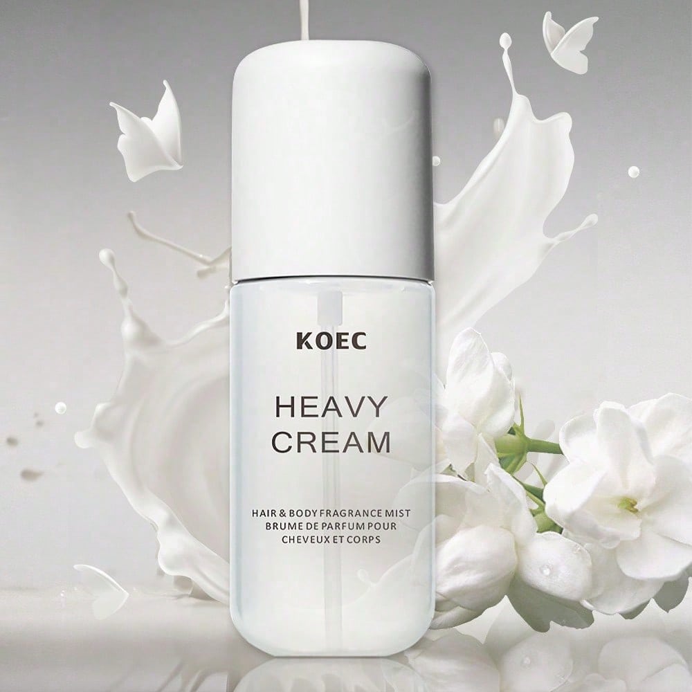 Hair Care Lotion - สเปรย์น้ำหอมสำหรับผมและผิวกาย, กลิ่นครีมเข้มข้น KOEC, กลิ่นหอมที่ผสมผสานอย่างลงตัวพร้อมกลิ่นเลมอน น้ำตาล มะลิ