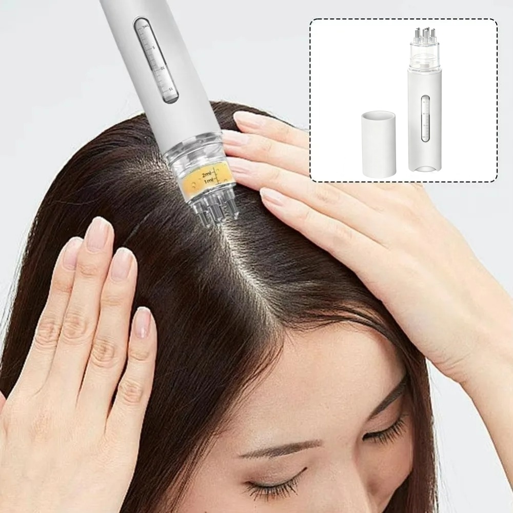 Hair Care Essential Oil - หวีสำหรับนวดหนังศีรษะพร้อมที่จ่ายน้ำมันบำรุงผม หวีขนาดเล็กสำหรับจ่ายน้ำมันหอมระเหย ป้องกันผมร่วง ดูแลหนังศีรษะ