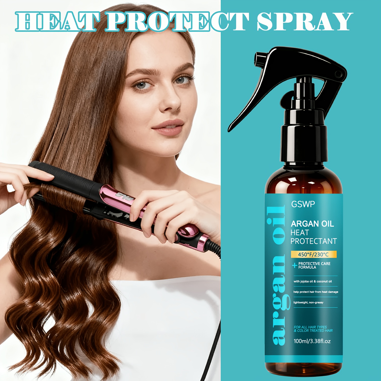 Argan Oil Treatment - GSWP สเปรย์อาร์แกนออยล์โพรเทค,450 ° ทรีทเม้นท์บำรุงเส้นผมด้วยน้ำมันอาร์แกน F Heat