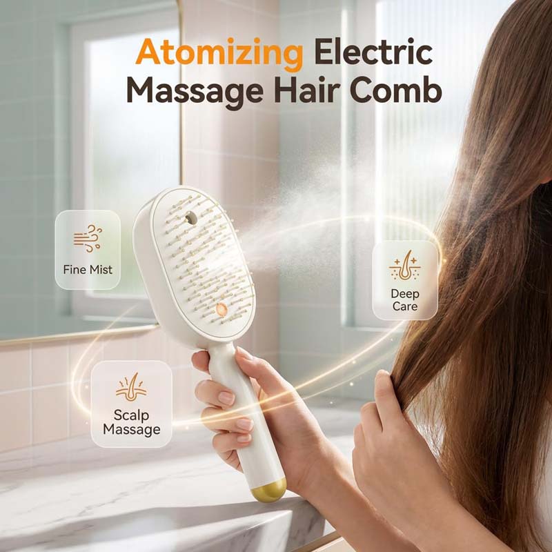 หวีไฟฟ้านวดผมแบบพ่นลม พร้อมน้ำ - Hair Care Essential Oil Atomizing บทวิจารณ์และราคา