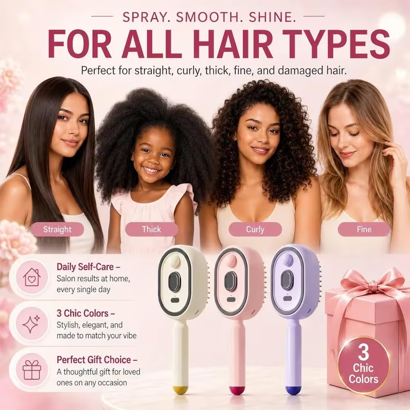 หวีนวดไฟฟ้าพร้อมระบบพ่นน้ำมันห - Hair Care Essential Oil บทวิจารณ์และราคา