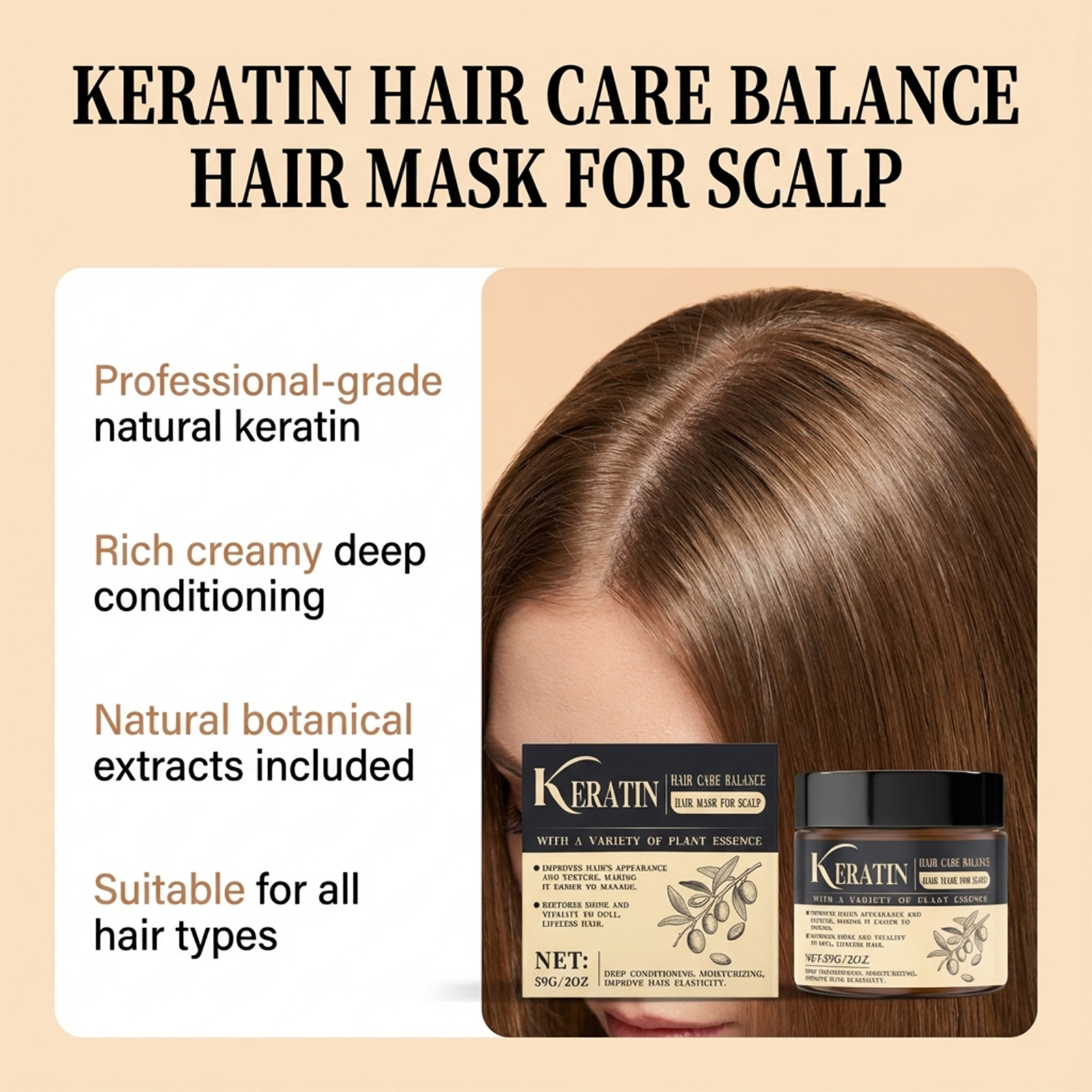 มาส์กผมเคราตินมหัศจรรย์ สำหรับ - Hair Care Keratin Treatment บทวิจารณ์และราคา